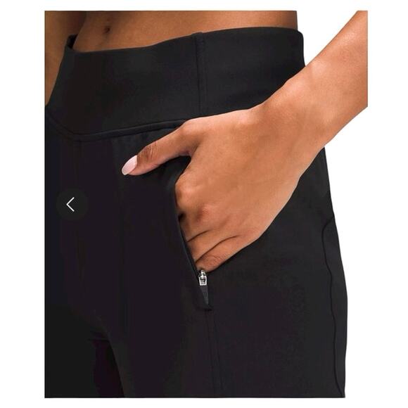 LULULEMON Its Rulu Run Fleece High-Rise Jogger *Full Length Black EUC Size 8 - Picture 3 of 11